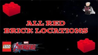 LEGO Marvels Avengers  All 15 Red Brick Locations The Collector Unlocked [upl. by Annoirb]