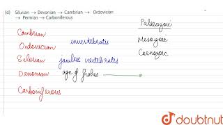 Identify the correct arrangement of periods of palaeozoic era in ascending order in geological t [upl. by Toft]