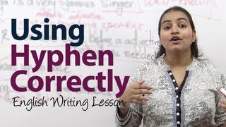 How to use Hyphen    correctly  English Grammar  writing lesson [upl. by Braynard]