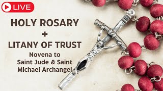 Day 1 Rosary Today  Joyful Mysteries amp Litany of Trust  Novena [upl. by Ecidnak]