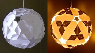 DIY paper lantern star ball  learn how to make a puzzle IQ light  EzyCraft [upl. by Carie239]