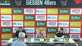 46ersTV Pressekonferenz GIESSEN 46ers vs RASTA Vechta II [upl. by Burchett]