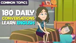 180 Common Topics to Learn English with Daily Conversations  Improve LISTENING and SPEAKING Skills [upl. by Lusa]