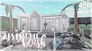 Bloxburg  Aesthetic Blush Home [upl. by Enelrahs]