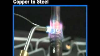 Brazing Copper to Steel with Harris SafetySilv® 56 and the Inferno® by Harris [upl. by Sayre]