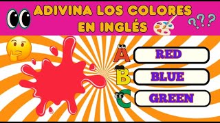 ¿CUÁNTO SABES DE INGLÉS ADIVINA LOS💕🧡💛💚💙 COLORES EN INGLÉS💯GUESS THE COLORS👀 [upl. by Basilius]