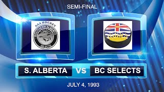 Jul 4 1993  Southern Alberta Selects Bantam AAA Hockey Tournament  SemiFinal S Alberta vs BC [upl. by Phio]