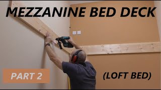 Custom made MezzanineLoft bed PART 2 INSTALLING FRAME AND PLY DECK [upl. by Adis]