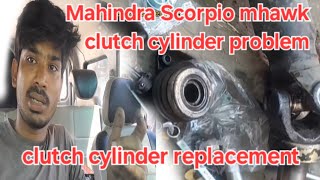 car clutch pedal not working problem solve  Scorpio S4 clutch cylinder leakage [upl. by Eilime762]