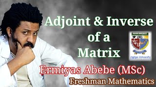 Matrix Adjoint amp Inverse The Matrix 4 Freshman Math tutorial in amharic [upl. by Sosthena124]