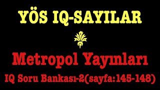 YÖS IQSAYILARmetropol yayınlarıIQ soru Bankası2sayfa145148 [upl. by Nosac]