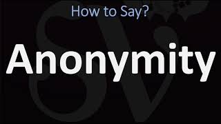 How to Pronounce Anonymity 2 WAYS British Vs USAmerican English Pronunciation [upl. by Josefa]