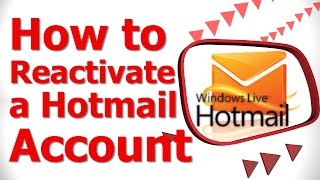 How to Reactivate a Hotmail Account [upl. by Dranreb507]