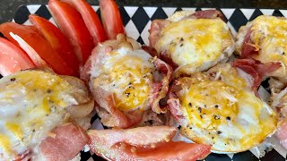 Bacon Egg Cups  Easy Recipe [upl. by Notac]