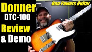 Donner DTC100 Telecaster Style Electric Guitar  Full Review amp Demo [upl. by Llertniuq]