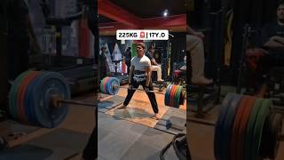 225KG DEADLIFT AT 17YO💀💪 teenager gymshark shorts viral trendingshorts deadliftpr pr [upl. by Samot]