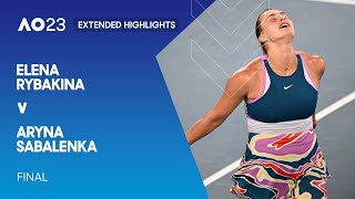 Elena Rybakina v Aryna Sabalenka Extended Highlights  Australian Open 2023 Final [upl. by Ymac551]