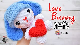 Conejito San Valentín Amigurumi  Versión Chenille  Amis Tejiendo Momentos ENGSPA Subs [upl. by Ruy]