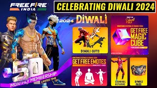 Diwali Event 2024🥳🤯  free fire new event  Ff New Event  Upcoming events in free fire [upl. by Eisor]