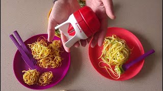 Vertigo Spiralino Handy Spiral Spiralizer Junior Espiral Manual Spiraliser Spirali Tupperware [upl. by Roehm]