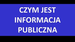 cz1   czym jest informacja publiczna [upl. by Nawak571]