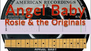 Angel Baby  Rosie amp the Originals  Guitar TAB PlayAlong [upl. by Enoek]