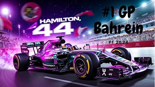 F1 2024 1 GP Bahrein  Em busca do oitavo título com Hamilton Race 50 [upl. by Ahsikel]