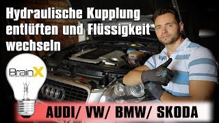 Hydraulische Kupplung entlüften Kupplungsflüssigkeit wechseln ohne Gerät [upl. by Jovitah436]