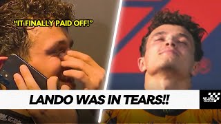 Lando Norris in tears after his family call and congratulates him for his first ever F1 win [upl. by Tjon]