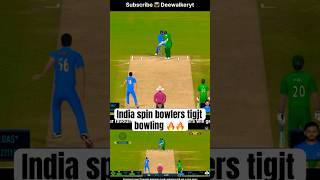 Indian spin bowlers very tight bowling 🇮🇳 🔥 realcricket24 viralvideo cricket shorts bowling [upl. by Alohs]