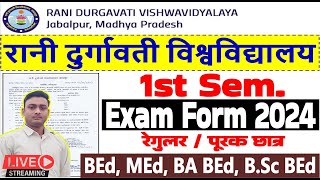 RDVV 1st Sem Exam Form 202324  RDVV BEd MEd BA BEd BSc BEd Exam Form 1st Sem  RDVV Exam Form [upl. by Kolva]