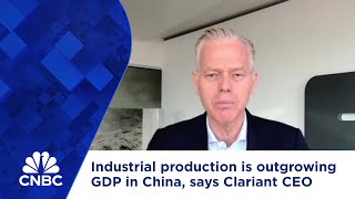 Industrial production is outgrowing GDP in China says Clariant CEO [upl. by Atiekram]