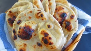 Perfect Whole Wheat Naan on a tawa with the pillow trick NO yeastPoonams Kitchen [upl. by Meng67]