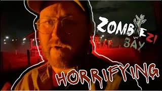 TERRIFIED at ZOMBIEzi Bay walk through the haunted houses [upl. by Shep315]