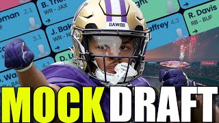 NEW 2024 Dynasty Fantasy Football Rookie Mock Draft  4 Rounds Superflex 15 TE Premium [upl. by Atinwahs]