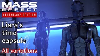 Mass Effect 3  Liaras time capsule  All variations [upl. by Messab331]