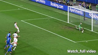 Luka Modrić goal after missed penalty from Gianluigi Donnarumma penalty save vs Italy vs Croatia [upl. by Iolanthe]