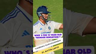 IPL AUCTION WATCH  Who is 13 year old Vaibhav Suryavanshi in IPL auction list ipl2025megaauction [upl. by Jedthus601]