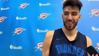 Chet Holmgren Interview  Preseason 2024  OKC Thunder  10222024 [upl. by Pinkerton739]