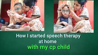 speech therapy at home cerebral palsy  down syndrome  delayed milestone   1 [upl. by Ahsined]