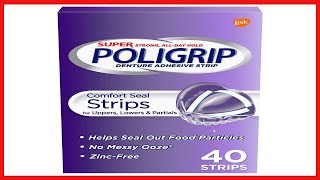 Super Poligrip Comfort Seal Denture and Partials Adhesive Strips 40 Count Pack of 4 [upl. by Antrim315]