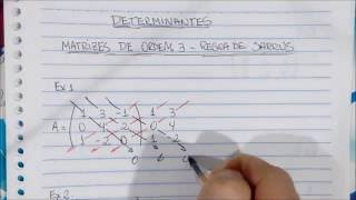 105  Determinantes  Matrizes de Ordem 3  Regra de Sarrus [upl. by Flem]