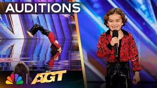 8YearOld Boss Baby Brodys Dance Moves SURPRISE The Judges  Auditions  AGT 2024 [upl. by Ehcor]