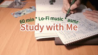 Study With Me 60 Min no break Lofi ASMR  real time｜motivation [upl. by Adroj722]