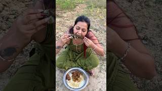 DEHATI Style MACHI BHAAT in JHARKHAND😱🔥 foodie shorts eating [upl. by Teyut]