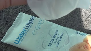 WaterWipes 10 pcs Unboxing and Test [upl. by Stroud]