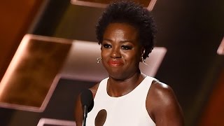 Viola Davis Emotional Best Drama Actress 2015 Emmy Acceptance Speech [upl. by Madelin133]