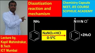 Diazotization reaction and mechanism II Reaction of amines [upl. by Naoj277]