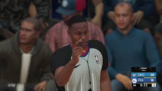 NBA 2K19  Oklahoma City Thunder vs Philadelphia 76ers City Earned Jerseys [upl. by Nare144]