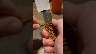 How To Wrap a Knife Handle Option 1 [upl. by Lashar930]